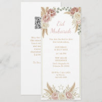 Modern Elegant Boho Floral Eid Mubarak Digital