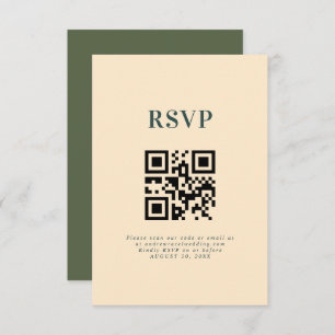 Modern Elegant Boho Wedding Typography RSVP Card