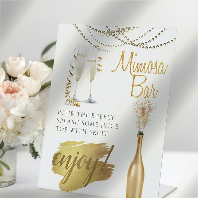 Modern Elegant Bridal Brunch Mimosa Bar Sign (Creator Uploaded)