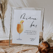 Modern Elegant | Bridal Mimosa Bar Sign