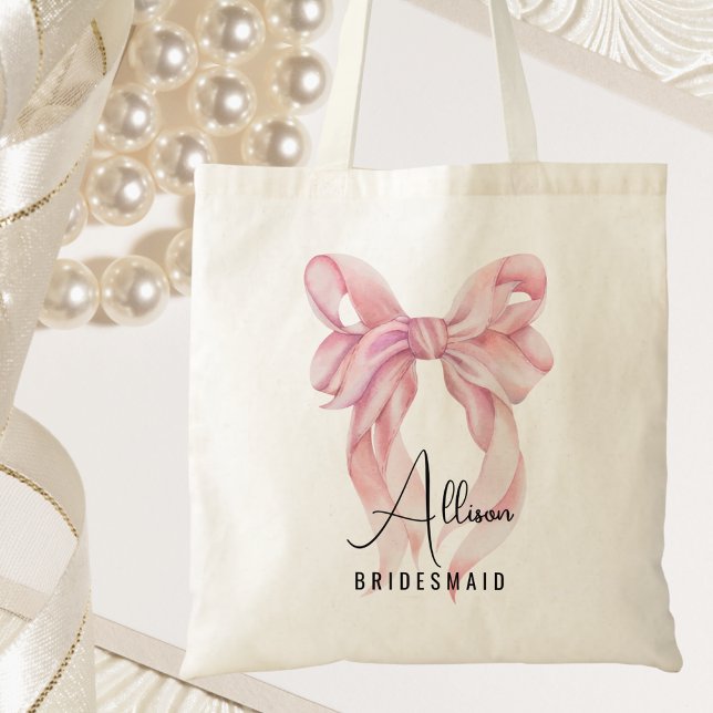 Modern Elegant Bridal Party Bachelorette  Tote Bag (Creator Uploaded)