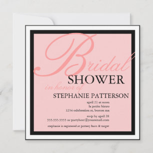 Modern & Elegant Bridal Shower in Pink Invitation