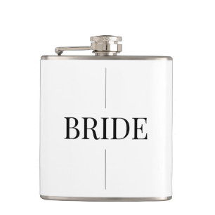 Modern Elegant Bride Flask