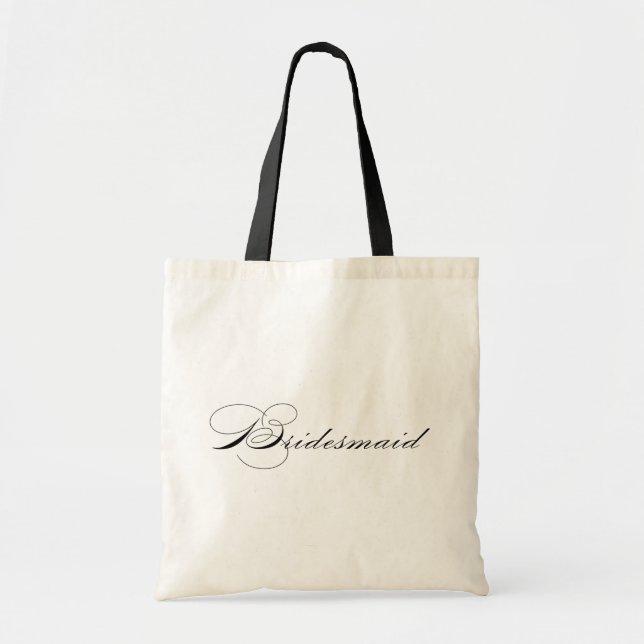 Modern Elegant Bridesmaid Tote Bag (Front)