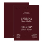 Modern Elegant Burgundy Wedding