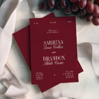 Modern Elegant Burgundy Wedding