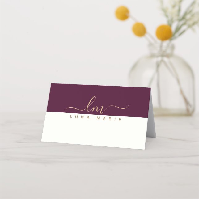 Modern Elegant Burgundy Wine Colour Loyalty Card (Front)