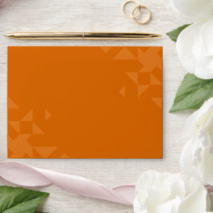 Modern Elegant Burnt Orange Geometric Wedding Envelope