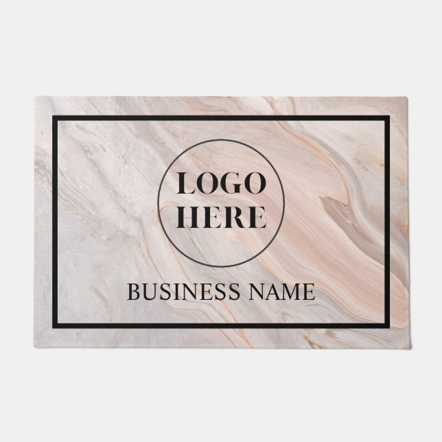 Modern Elegant Business Logo Doormat (Front)