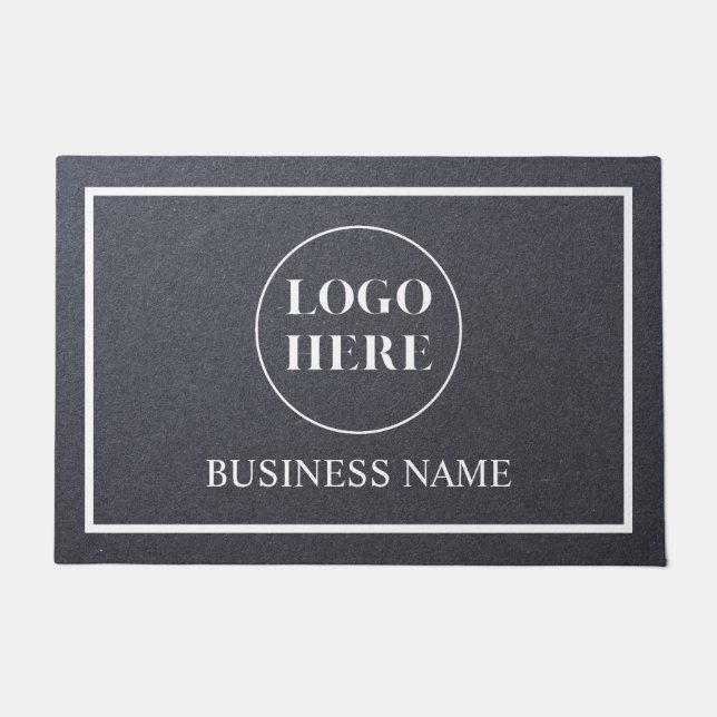 Modern Elegant Business Logo Doormat (Front)