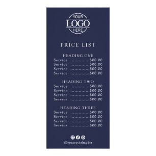 Modern Elegant Business Logo Salon Menu Price List