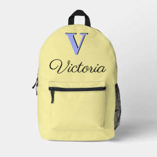 Modern Elegant Calamansi Monogram Printed Backpack
