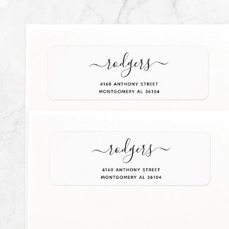 Modern Elegant Calligraphy 08 | Return Address Label