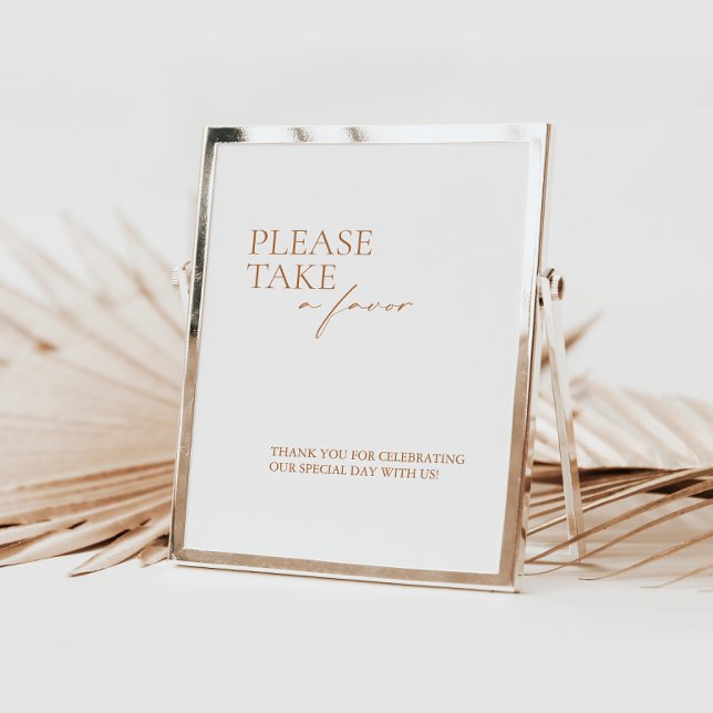 Modern Elegant Calligraphy Favours Wedding Sign (Creator Uploaded)