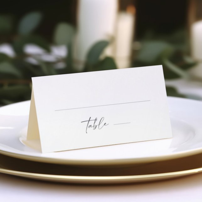 Modern Elegant Calligraphy Folded Place Card (Creator Uploaded)
