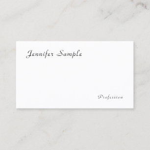 Modern Elegant Calligraphy Name Simple Template Business Card