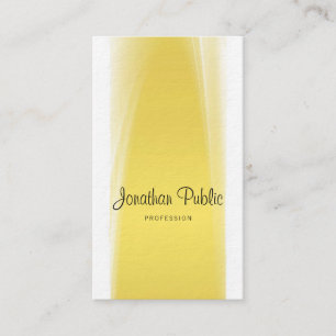 Modern Elegant Calligraphy Script Trendy Gold Luxe Business Card