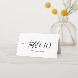 Modern Elegant Calligraphy Script Wedding Seating Place Card