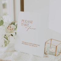 Modern Elegant Calligraphy White Favours