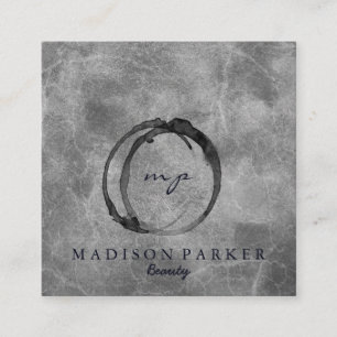 Modern Elegant Champagne Abstract Beauty Stylist Square Business Card