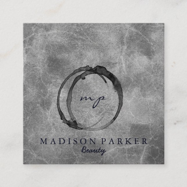 Modern Elegant Champagne Abstract Beauty Stylist Square Business Card (Front)