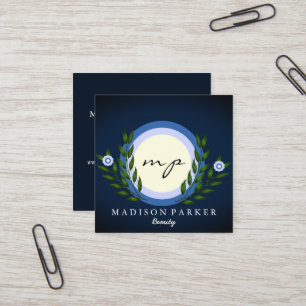 Modern Elegant Champagne Abstract Beauty Stylist Square Business Card