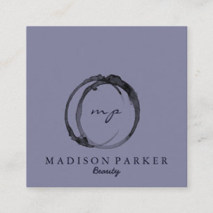 Modern Elegant Champagne Abstract Beauty Stylist Square Business Card
