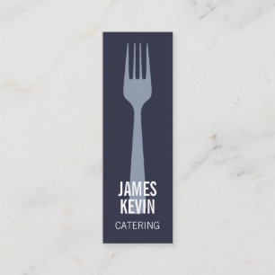 Modern Elegant chef minimalist catering logo mini Business Card