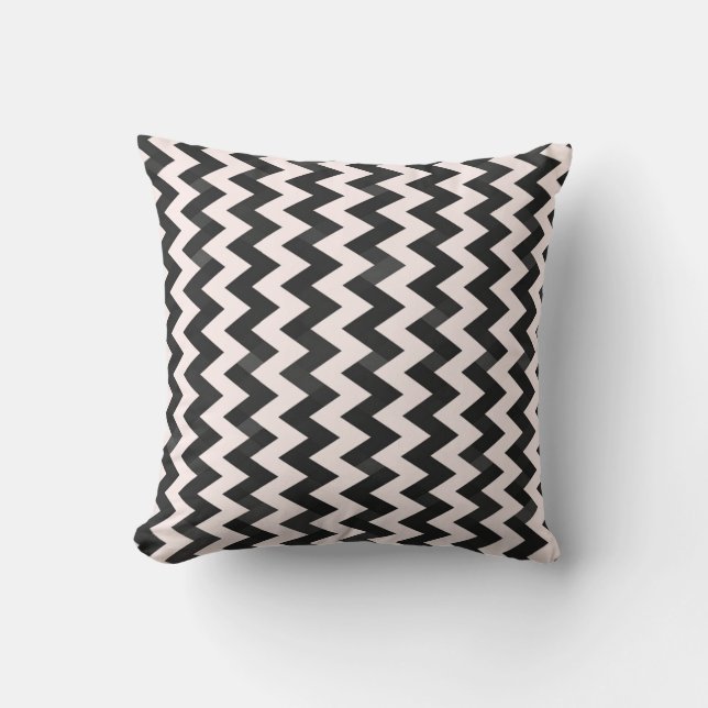 Modern Elegant Chic Chevron Zigzag Pattern Cushion (Front)