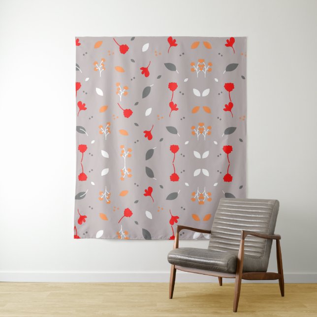 Modern Elegant Chic Flower  Tapestry (In Situ)