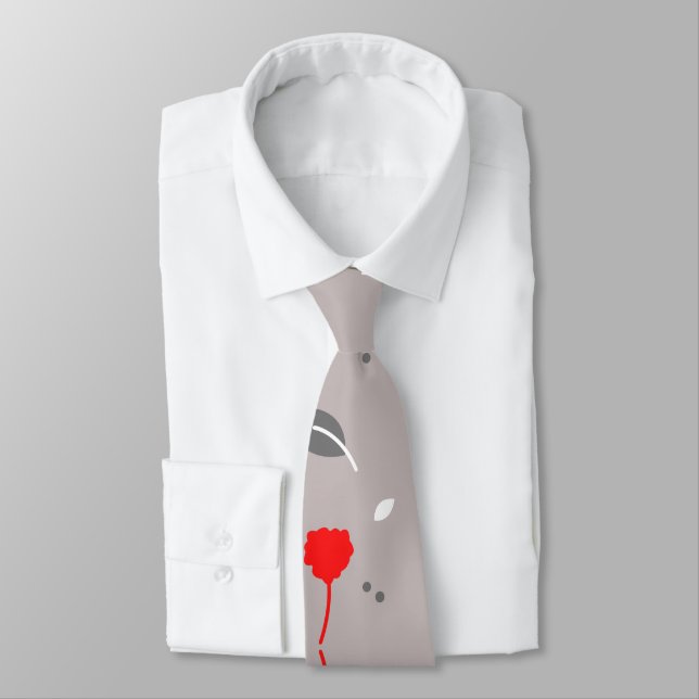 Modern Elegant Chic Flower  Tie (Tied)