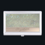 Modern Elegant Chic Girly  Glittery,Bokeh Business Card Holder<br><div class="desc">Elegant glamourous glittery background. An elegant and sophisticated designe. The perfect cool gift idea for her on any occasion.</div>