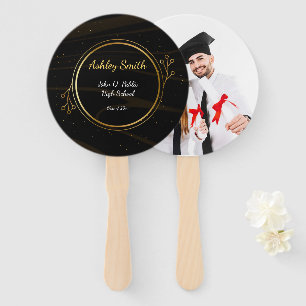 Modern Elegant Chic  gold  Light Graduation Hand Fan