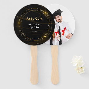 Modern Elegant Chic  gold  Light Graduation Hand Fan