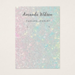 Modern Elegant chic hologram earring Display Card