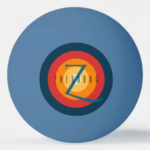 Modern Elegant Chic Monogrammed Initial Custom Ping Pong Ball