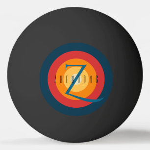Modern Elegant Chic Monogrammed Initial Custom Ping Pong Ball