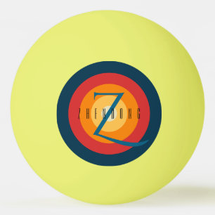 Modern Elegant Chic Monogrammed Initial Custom Ping Pong Ball