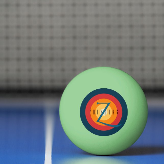 Modern Elegant Chic Monogrammed Initial Custom Ping Pong Ball (Net)