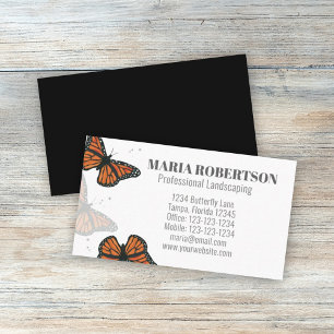 Modern Elegant Chic Nature Monarch Butterflies Business Card