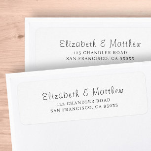Modern Elegant Chic Return Address Label