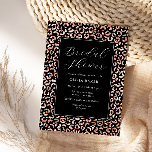 Modern Elegant Chic Rose Gold Boho Bridal Shower  Invitation