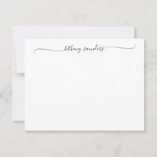 Modern Elegant Chic Swash Script Name Calligraphy Card