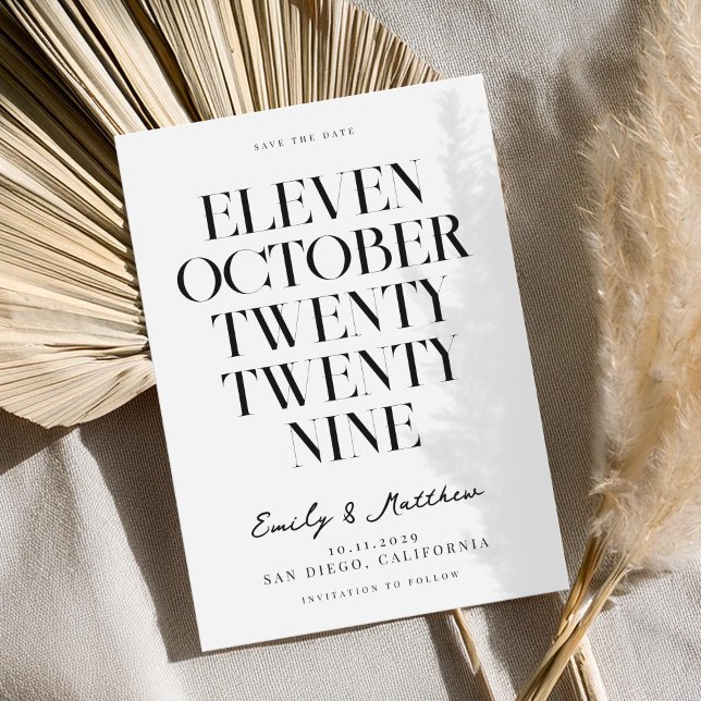 Modern Elegant Chic Wedding Save The Date (Creator Uploaded)