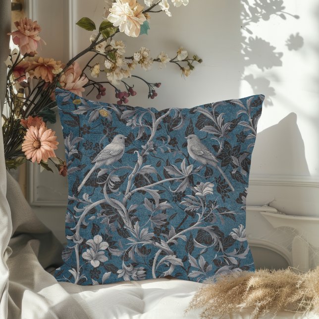 Modern Elegant Chinoiserie Floral Pattern Cushion (Creator Uploaded)