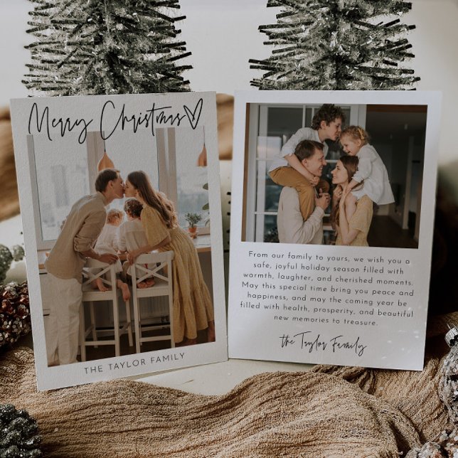 Modern Elegant Christmas Card Holiday Photo Family (Creator Uploaded)