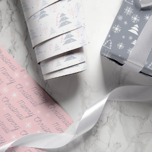 Modern Elegant Christmas Holiday Pattern Wrapping Paper Sheet