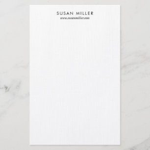 Modern Elegant Classic Black Personal Stationery 