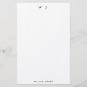 Modern Elegant Classic Black Personal Stationery 