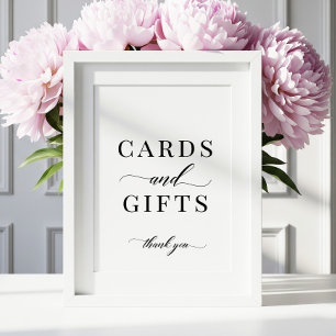 Modern Elegant Classic Cards and Gifts Sign